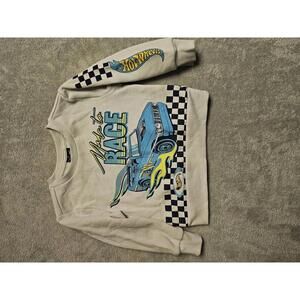 New Infant Light Grey Pullover Sweater With Hot Wheels Design Size 18M